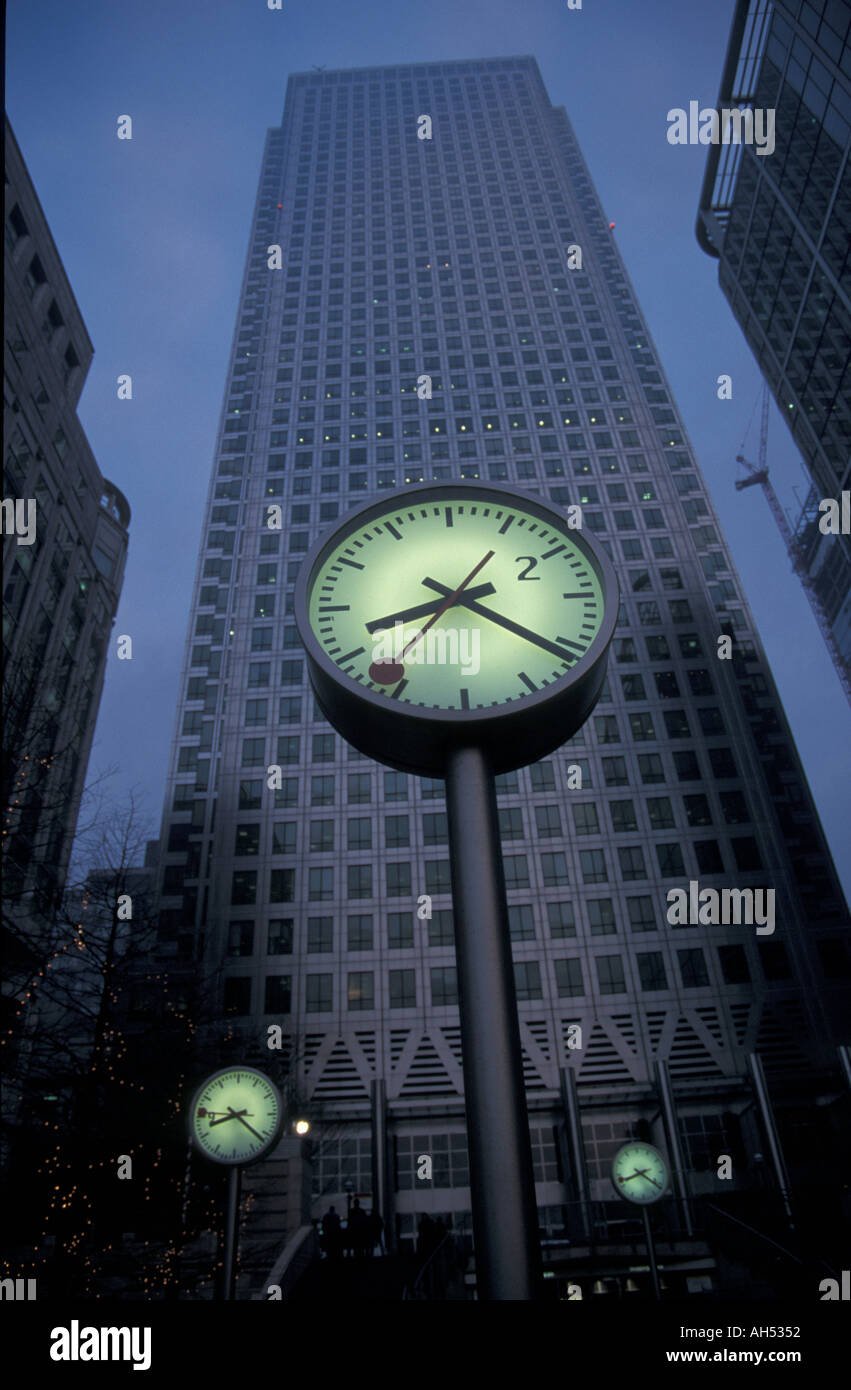 View of the tallest building in the United Kingdom Canary Wharf Stock ...