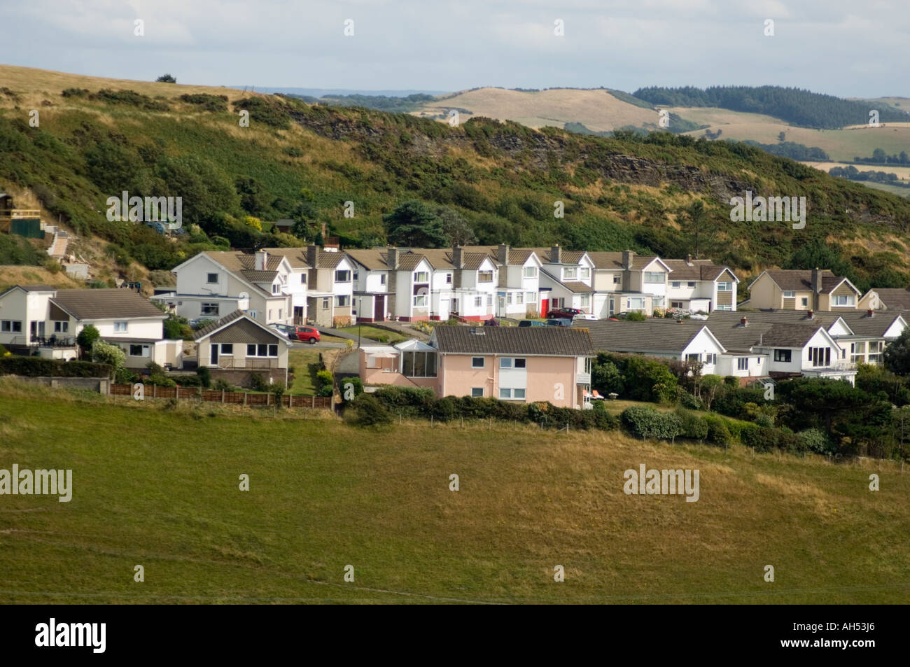 Suburban private housing estate, Aberystwyth wales UK Stock Photo Alamy