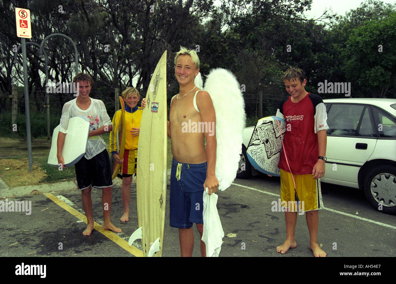 angel series young surfer angel and mates surfboards 2123 Stock Photo ...
