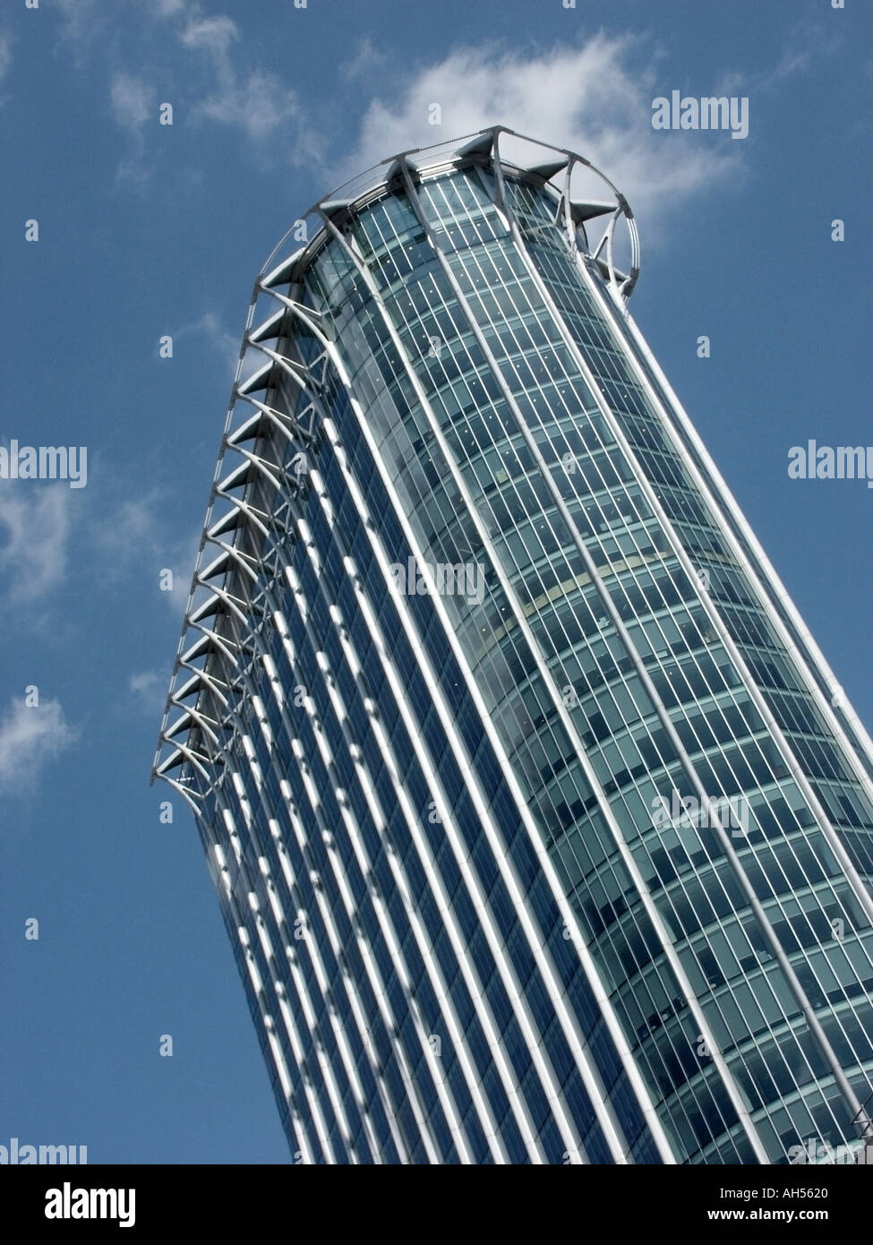 City of London Moorgate existing tower block gutted back to structural elements re clad refurbished and completely modernised Stock Photo