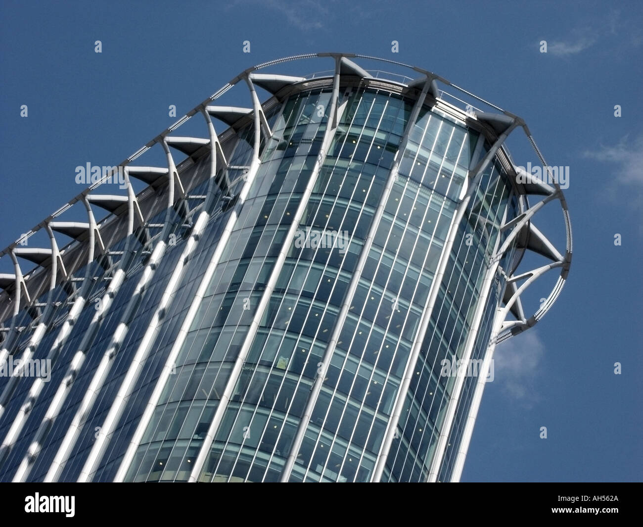 City of London Moorgate existing tower block gutted back to structural elements re clad refurbished and completely modernised Stock Photo