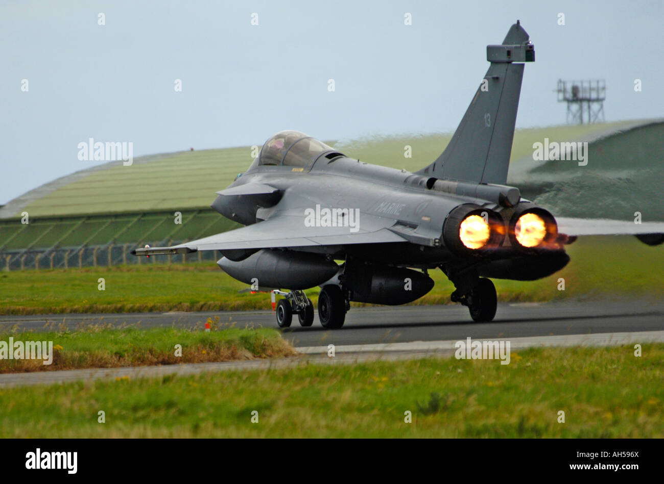 The Dassault Rafale M (or 'Squall' in English) is a French twin-engined delta-wing highly agile multi-role fighter aircraft Stock Photo