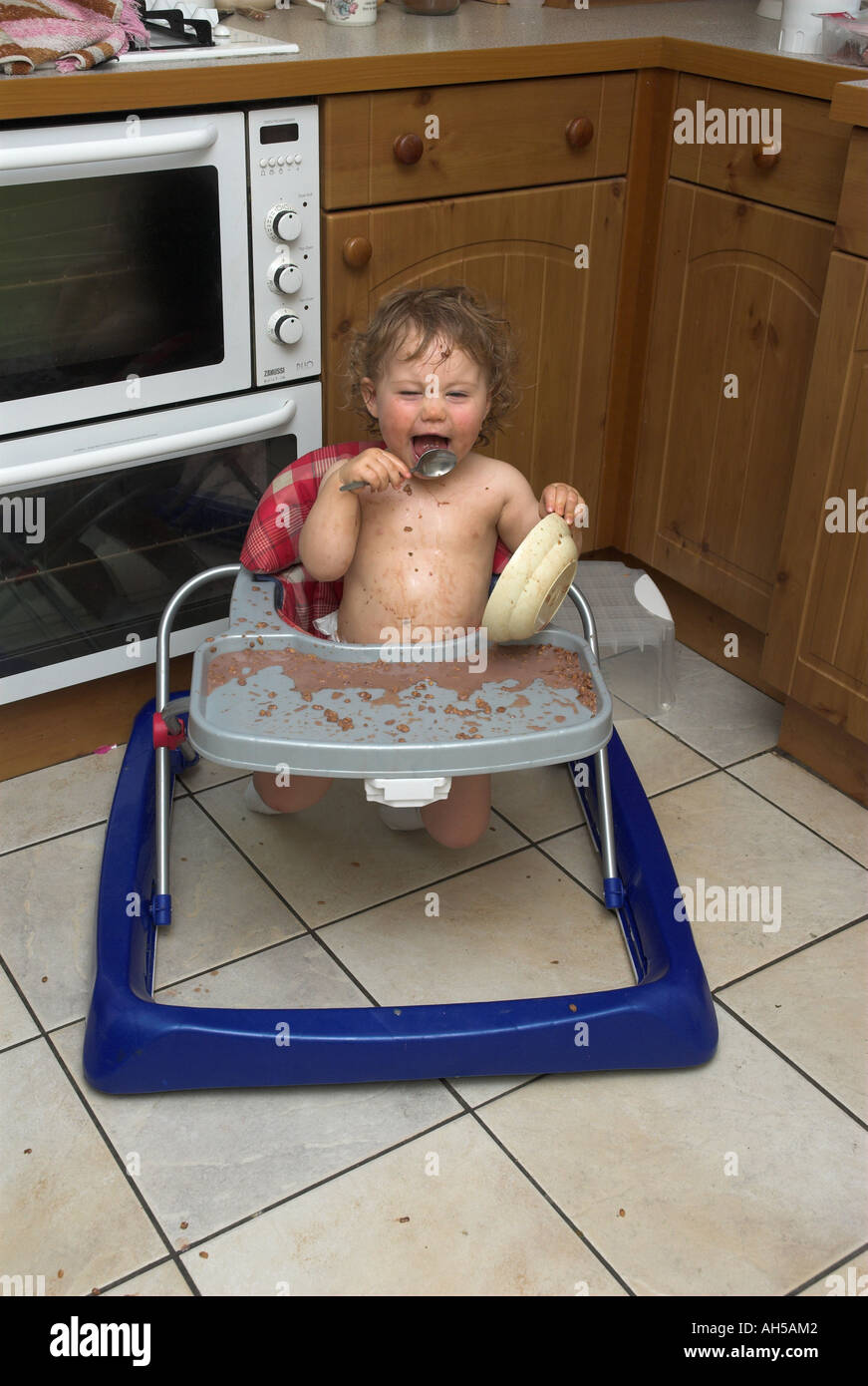 Young Child Learning To Eat Stock Photo Alamy Young child learning to eat stock photo alamy