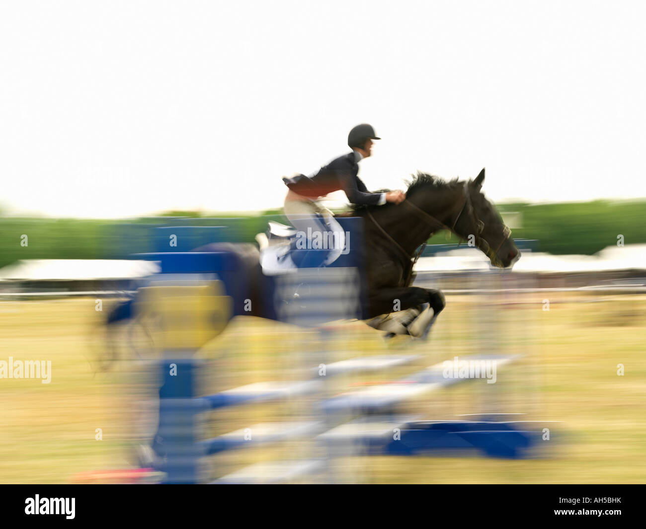Canada Ontario Niagara on the Lake equestrian jumping hurdle Stock Photo