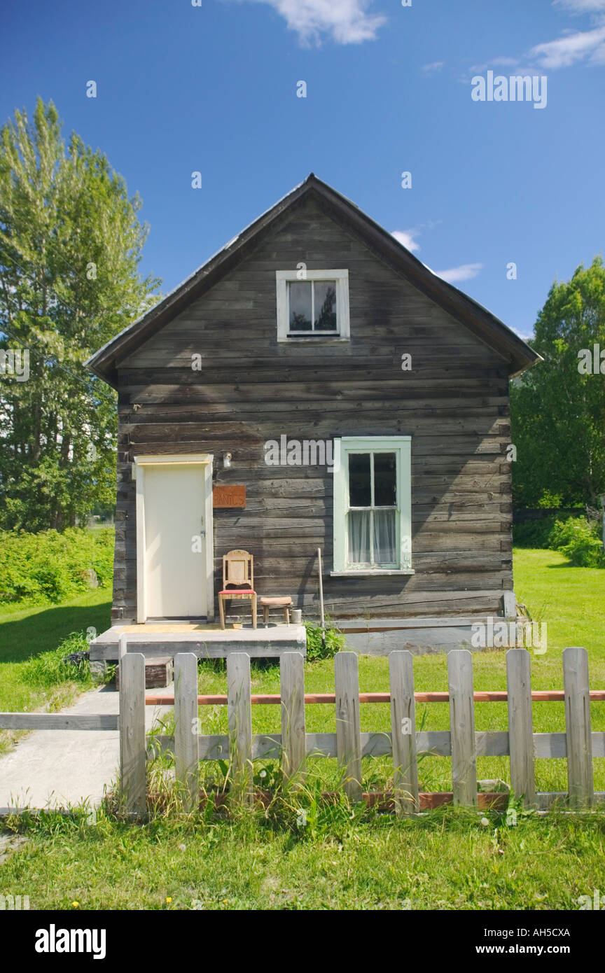 An old log house in a village called Hope Kenai Peninsula Alaska USA