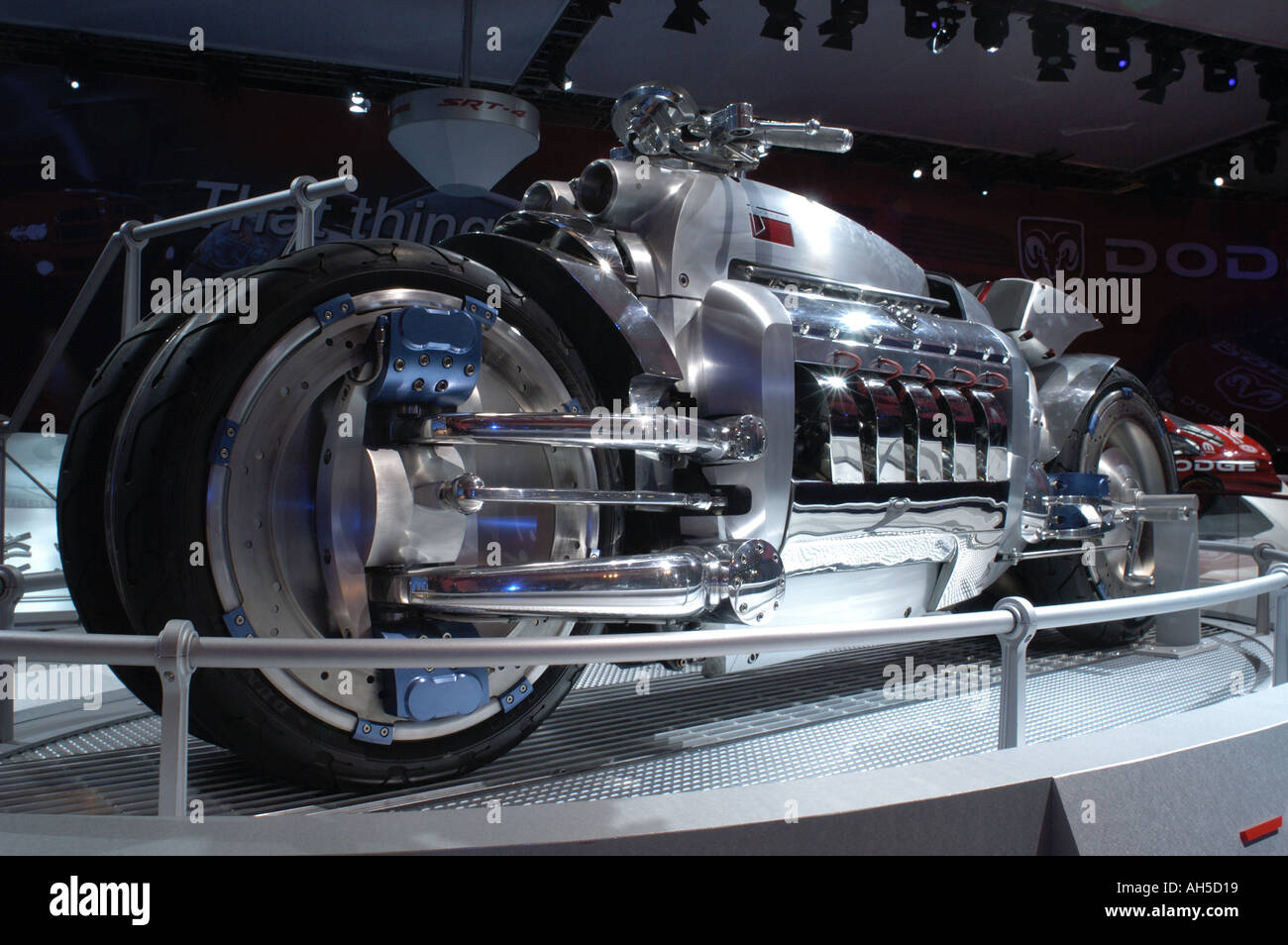 Dodge Tomahawk motorcycle concept at the North American International Auto Show 2004 Stock Photo