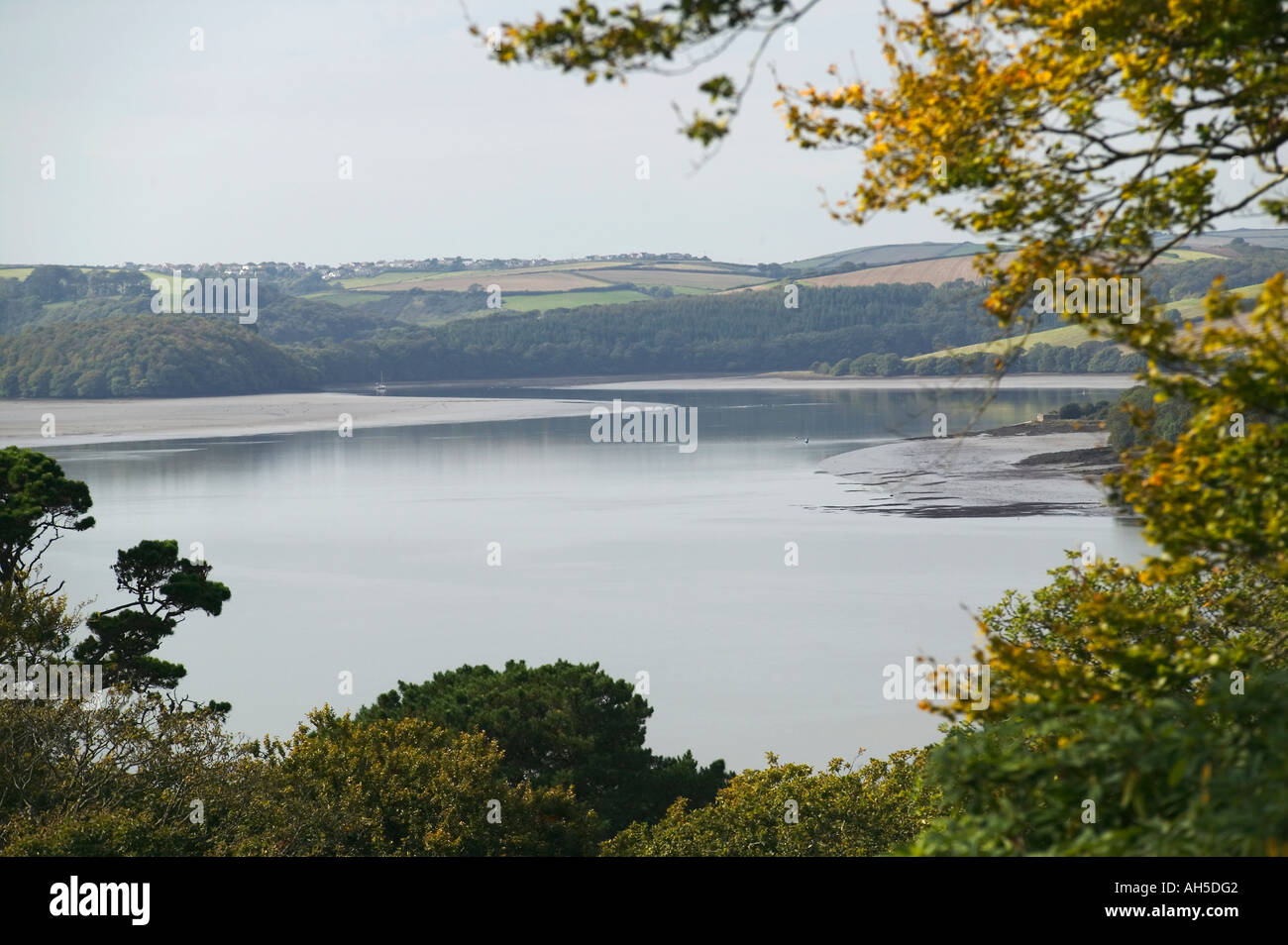A view of the River Lynher from Antony Torpoint Cornwall Great Britain Stock Photo