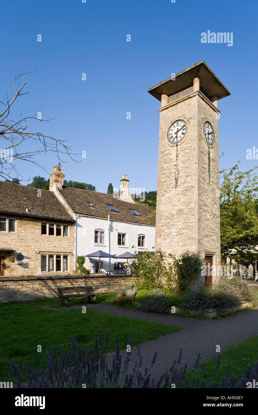 The clock tower in the Cotswold town of Nailsworth, Gloucestershire