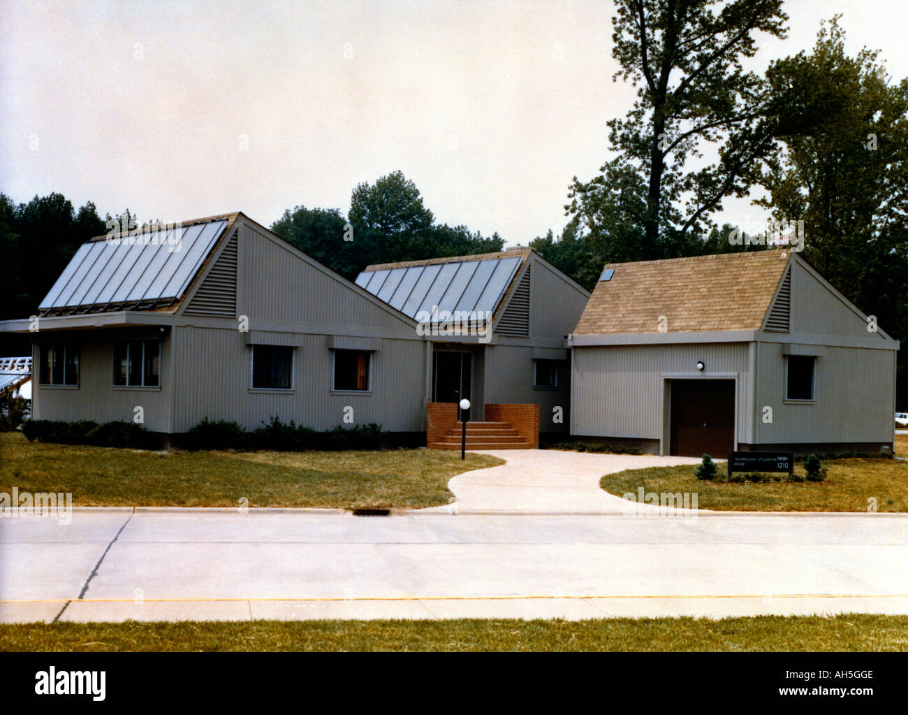 Solar Panelled House Stock Photo