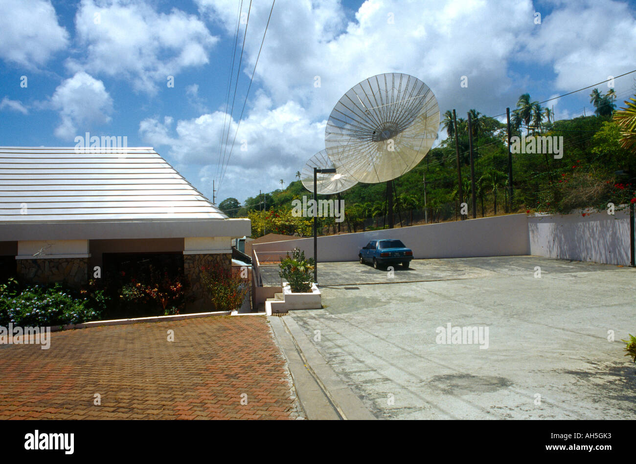 Grafton Tobago Trinidad Satellite Dish Stock Photo