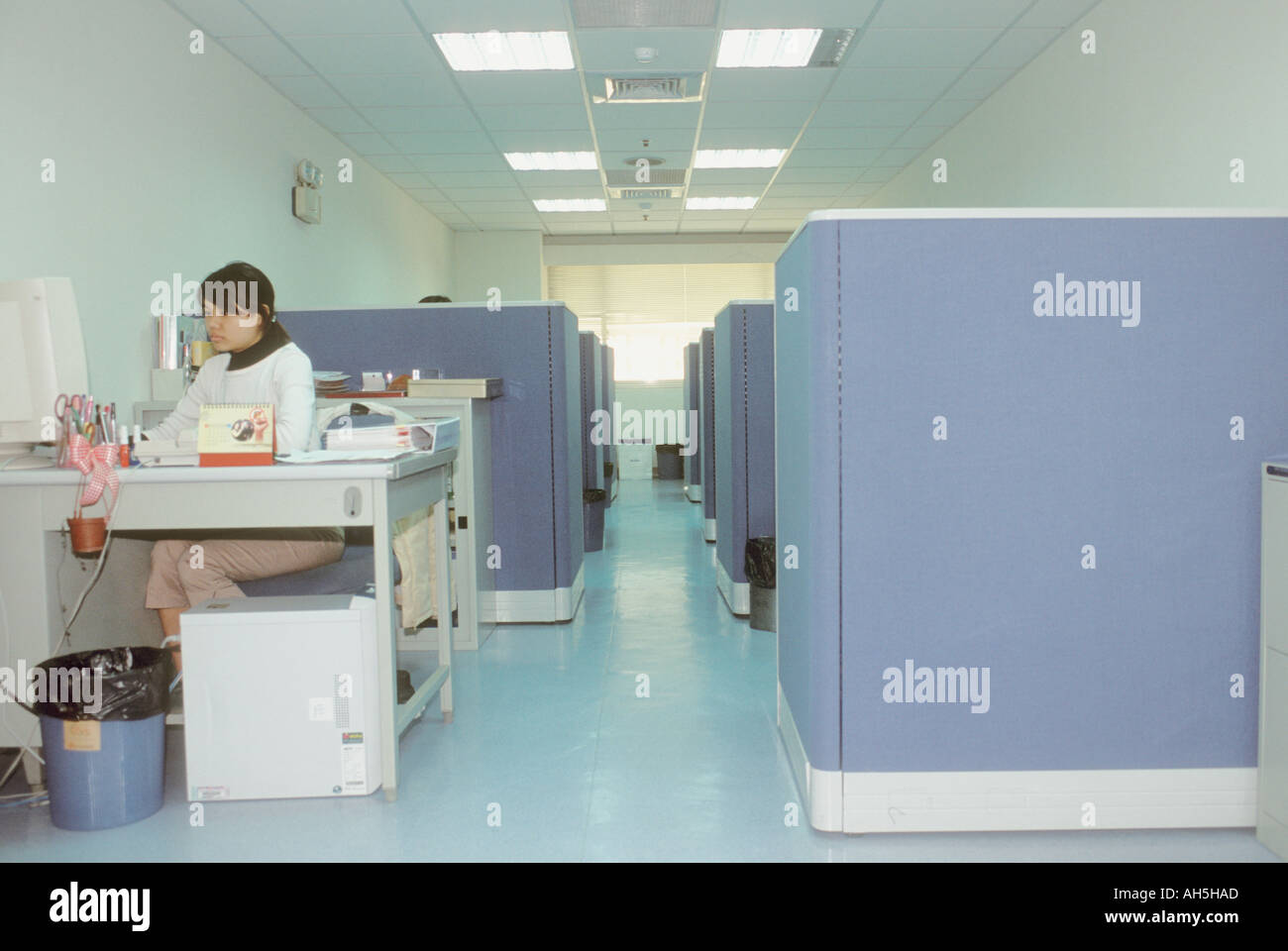 Clerk At Desk Office Cubicles In Hospital Taiwan China Stock Photo 4689324 Alamy