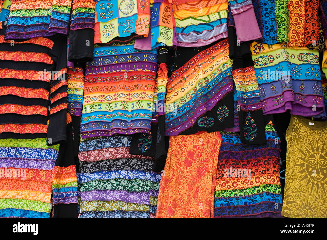 Colourful clothes on a market stall in kathmandu. Nepal Stock Photo Alamy