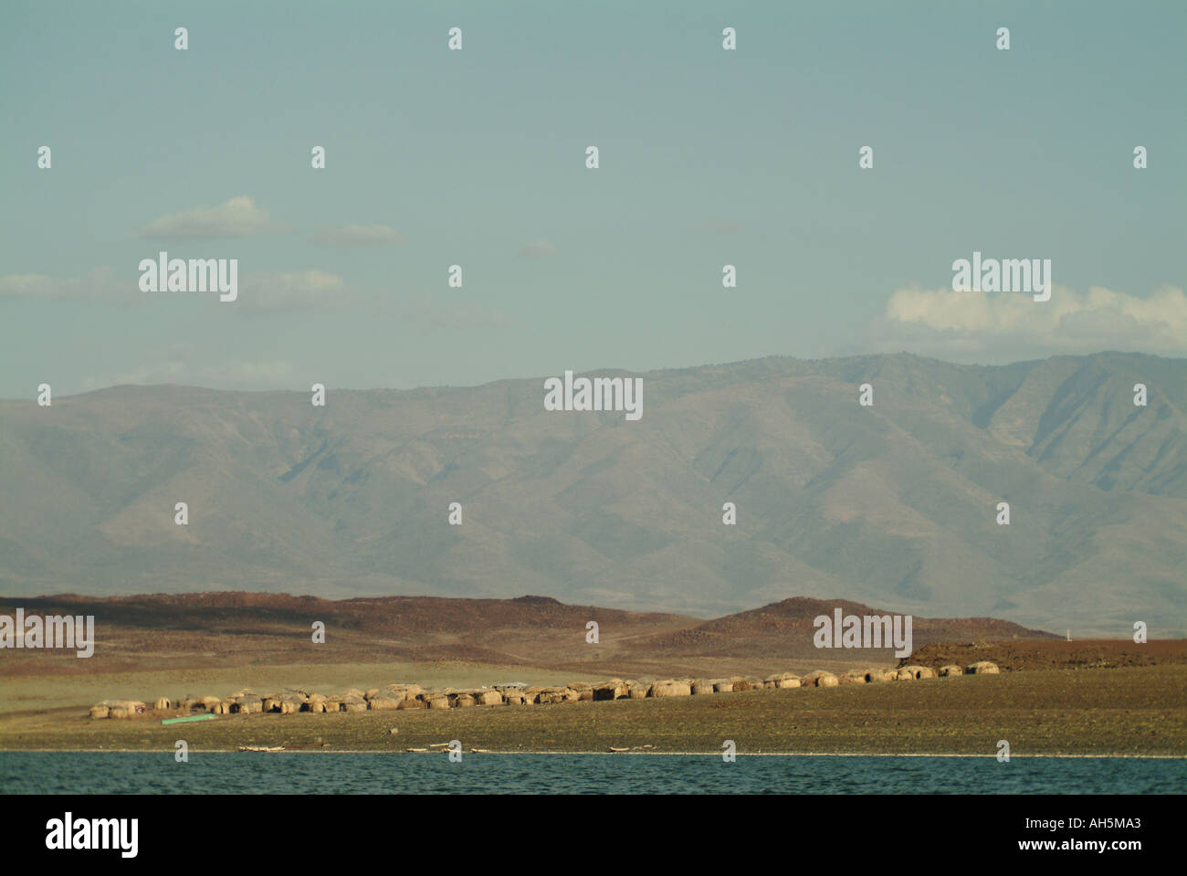 El Molo village on the shores of Lake Turkana. They are the smallest