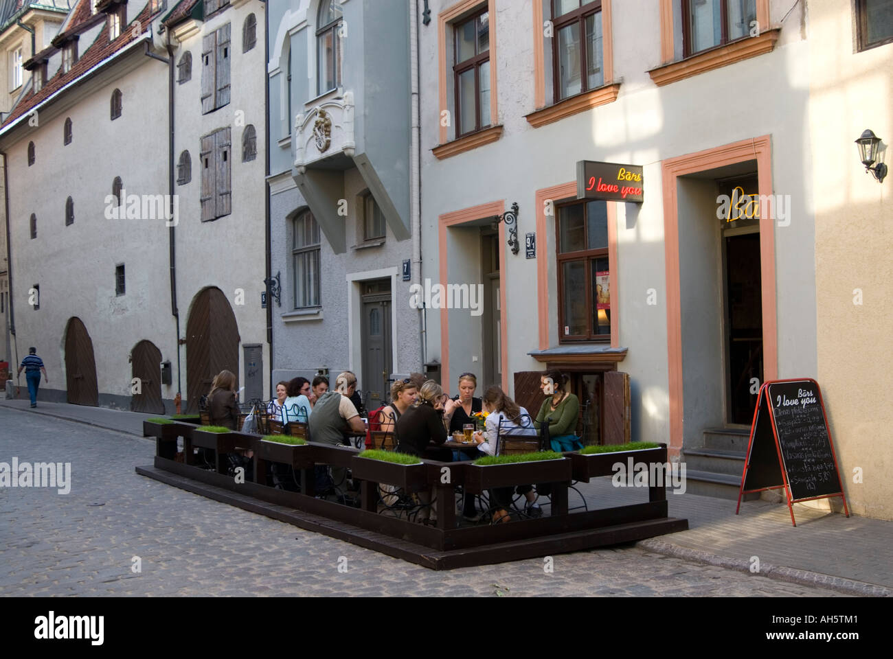Bar in Riga Latvia Stock Photo Alamy