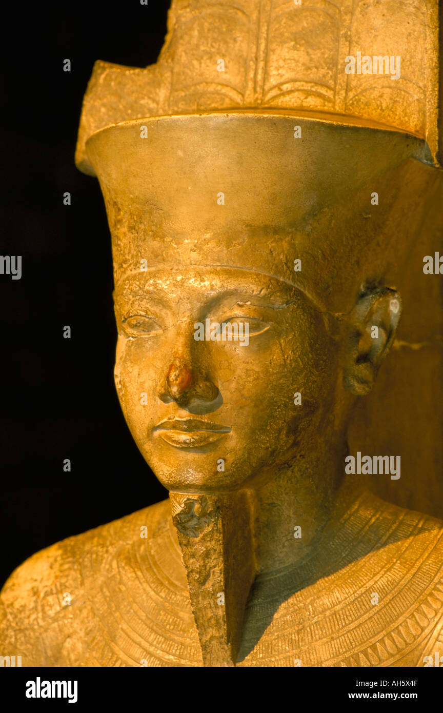 The god Amun from Karnak Luxor Museum Luxor Egypt North Africa Africa Stock Photo