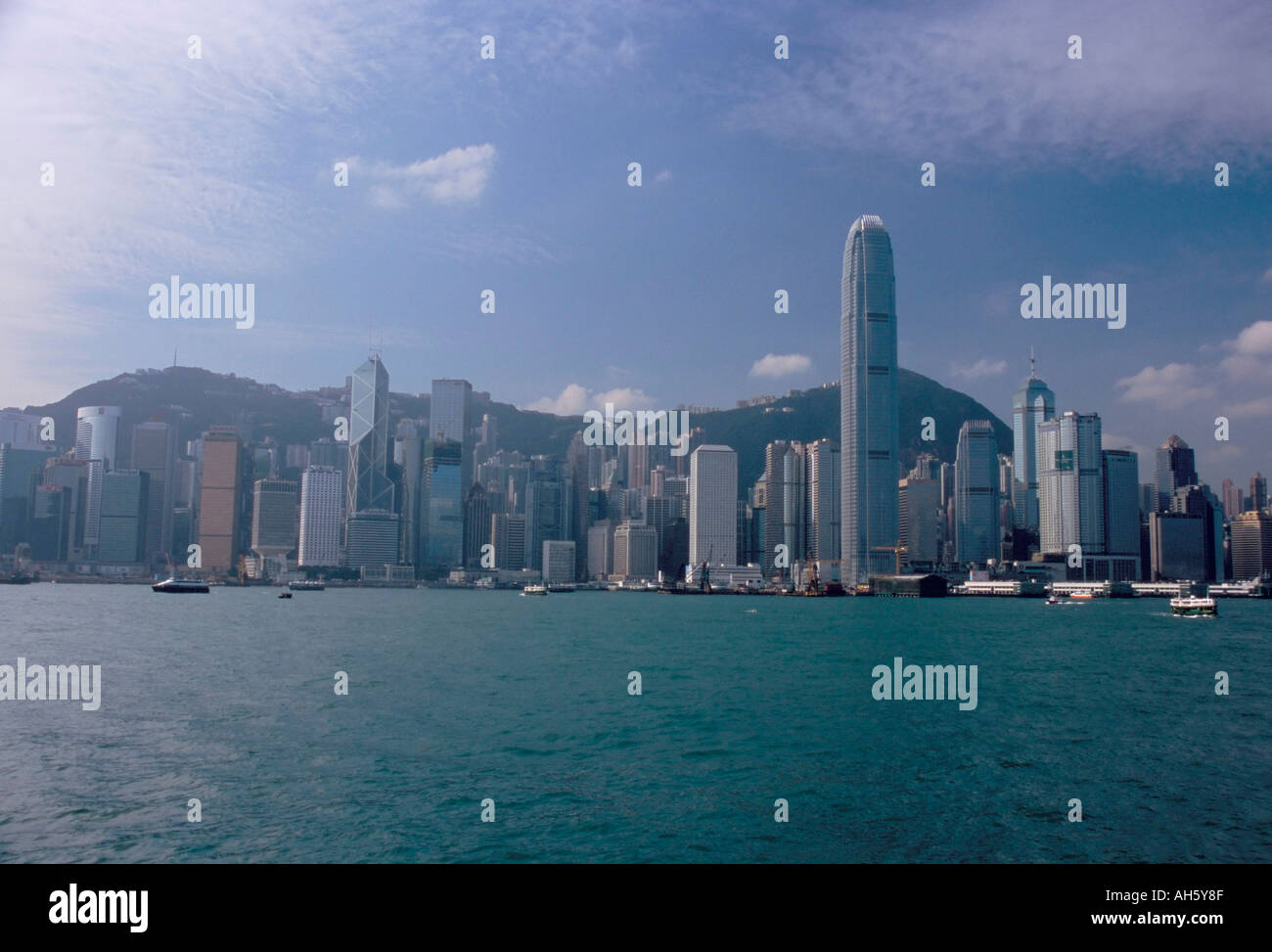 Hong Kong skyline and Victoria Harbour Hong Kong China Asia Stock Photo ...