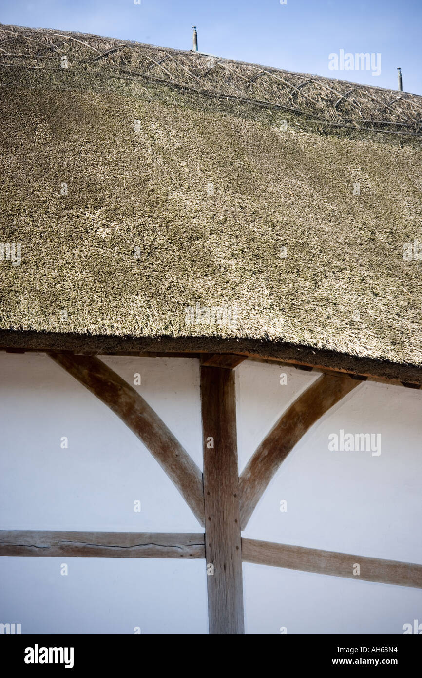 Thatched Roof The Globe Theatre London England Stock Photo 8211603 Alamy