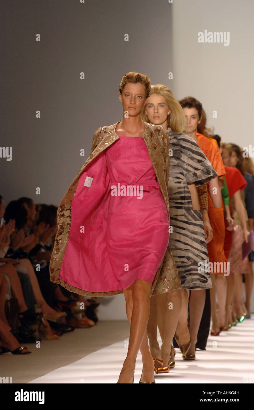 Models display Tuleh Spring 2008 fashions during New York Fashion Week Stock Photo