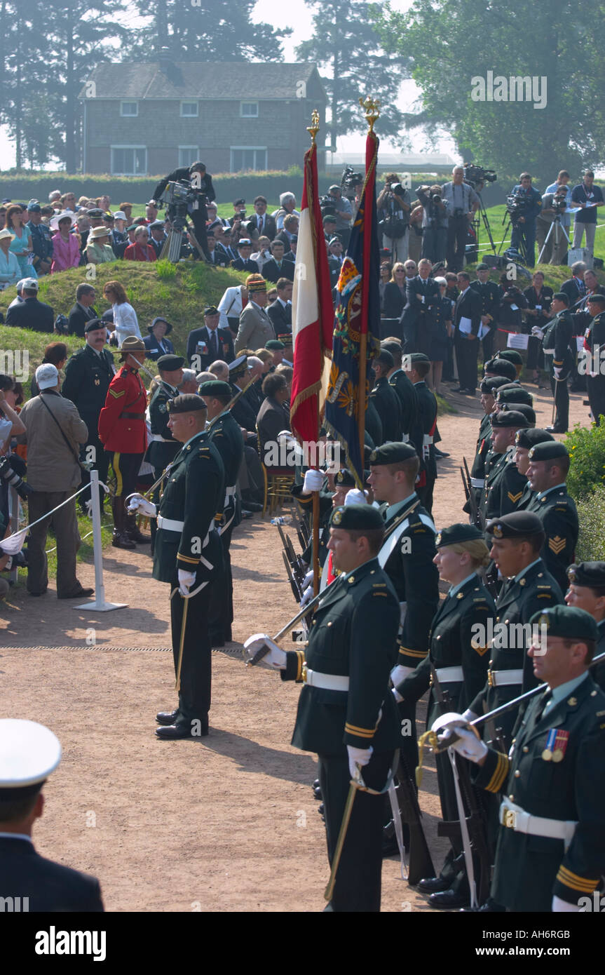 Royal Newfoundland Regiment at 90th anniversary of Battle of the Somme, 1st July 2006, Beaumont-Hamel, The Somme, France Stock Photo