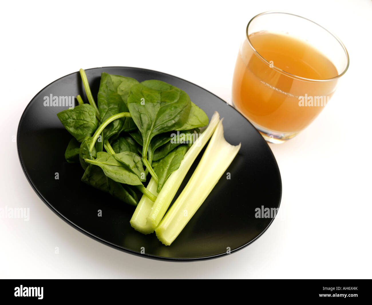 Celery Spinach and Apple Juice Stock Photo Alamy