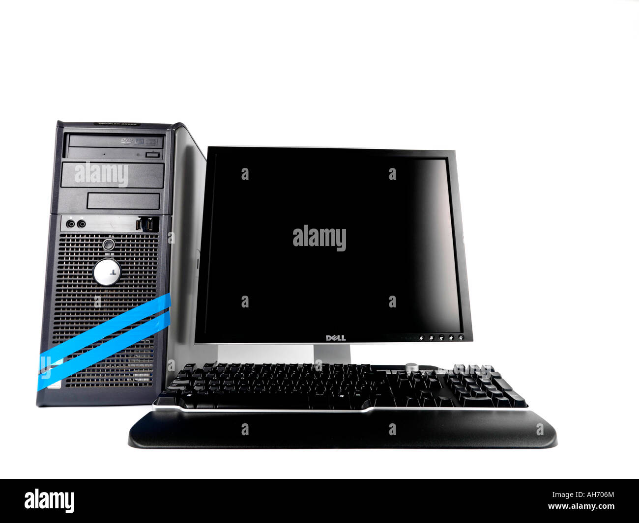 Pc computer technology equipment tower keyboard screen Cut Out Stock ...