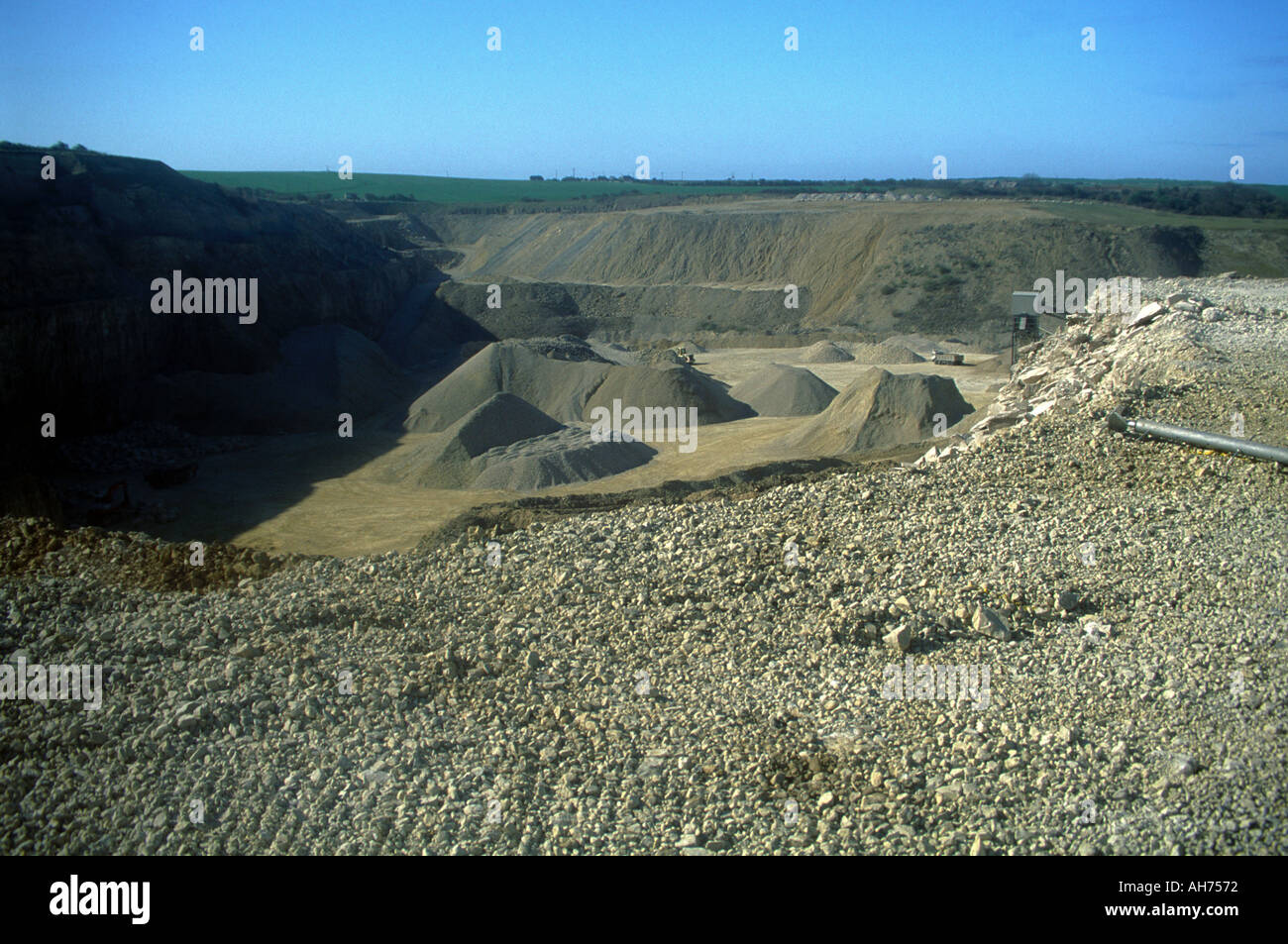 Portland limestone quarry Langton Matravers Isle of Purbeck Swanage