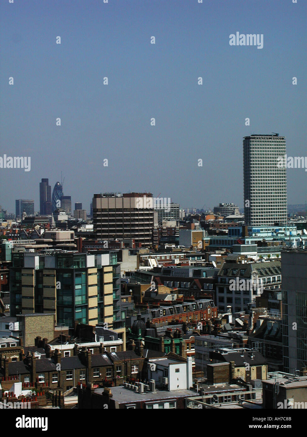 View across rooftops in Central London UK Stock Photo Alamy