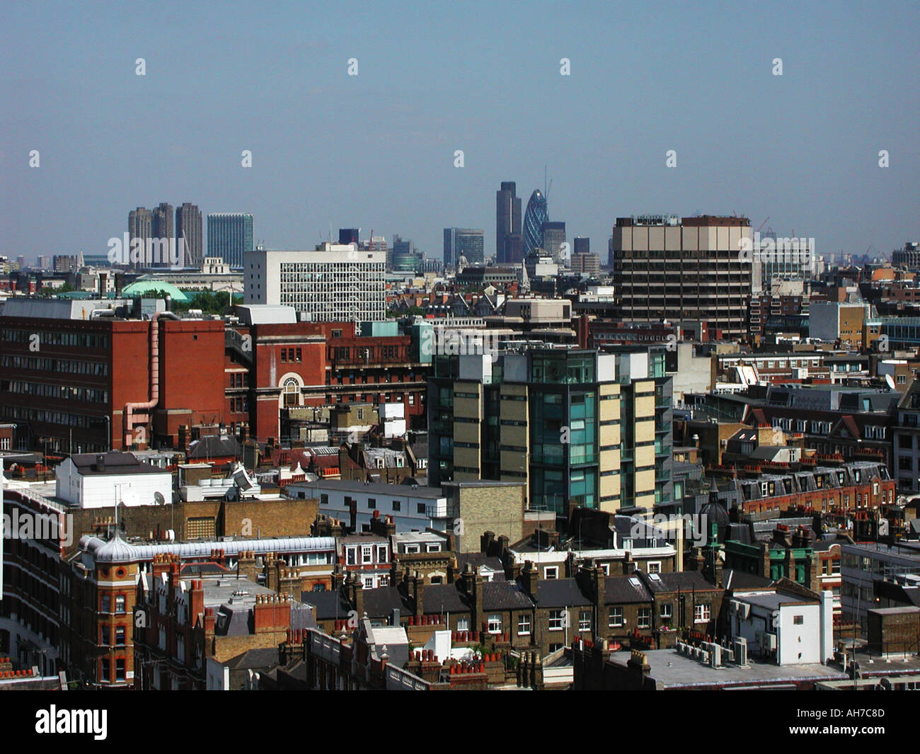 View across rooftops in Central London UK Stock Photo Alamy
