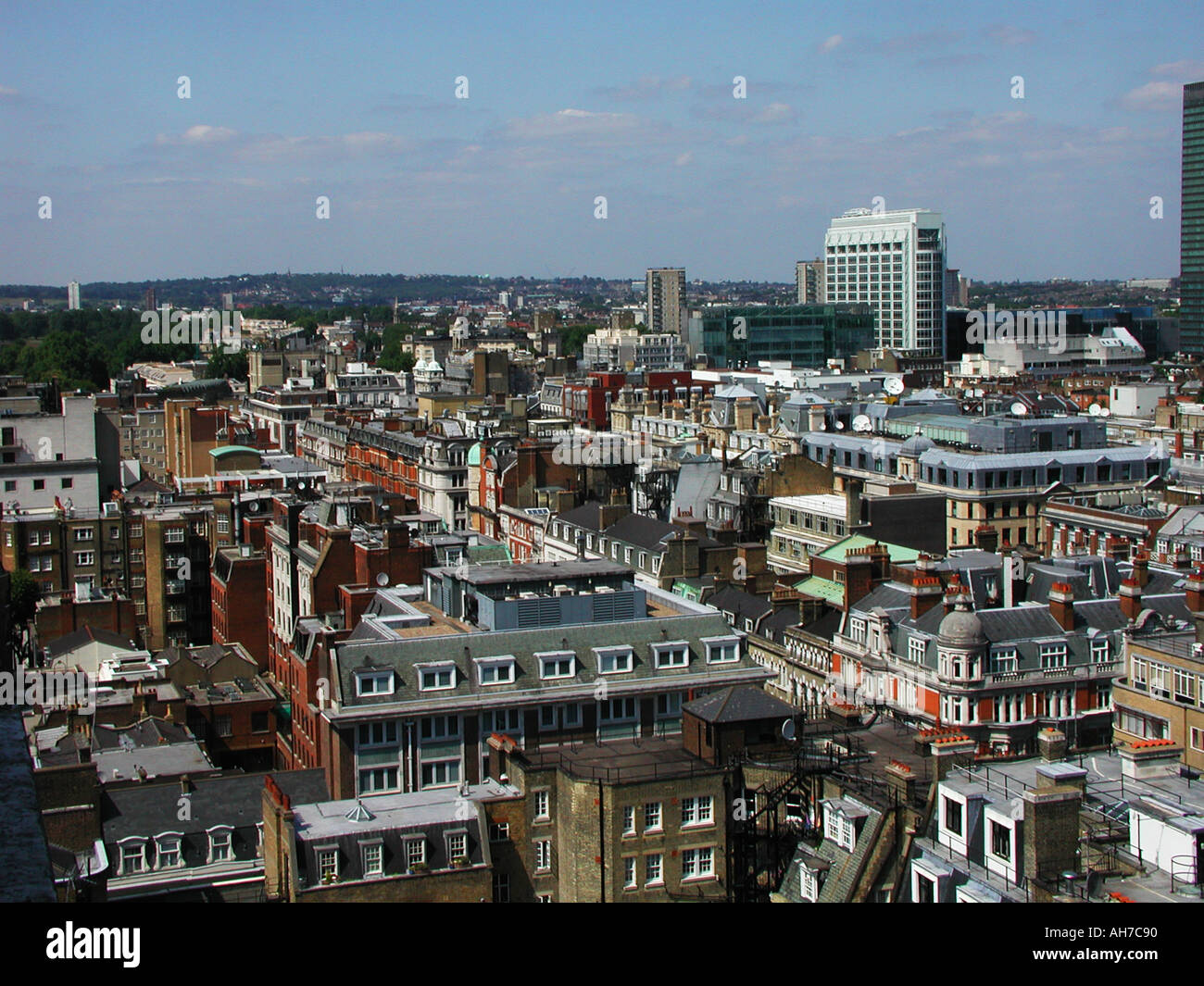View across rooftops in Central London, UK Stock Photo Alamy