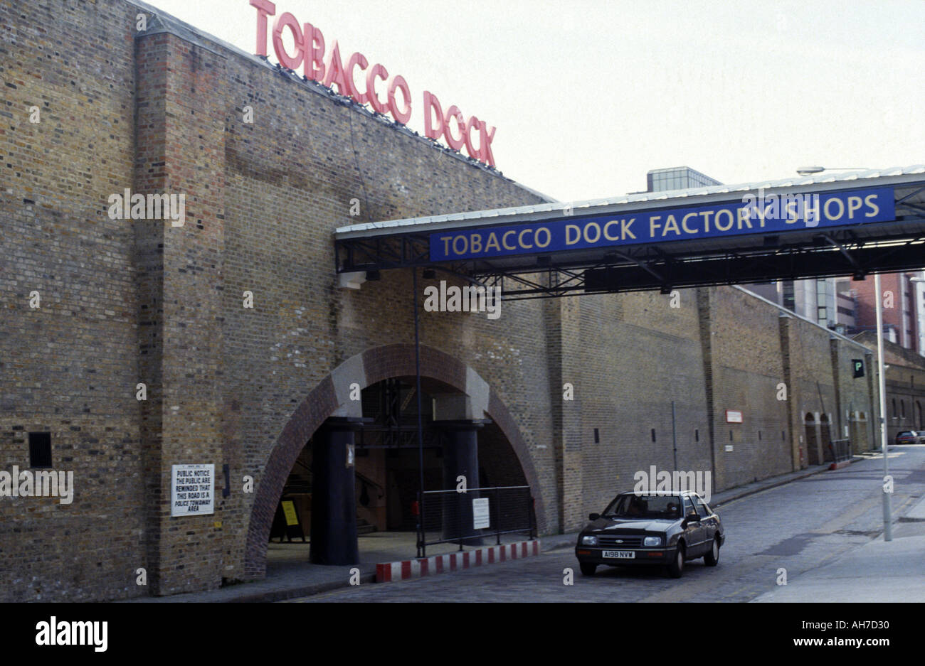 Tobacco Dock factory shops circa 1994 Wapping London Docklands England Stock Photo