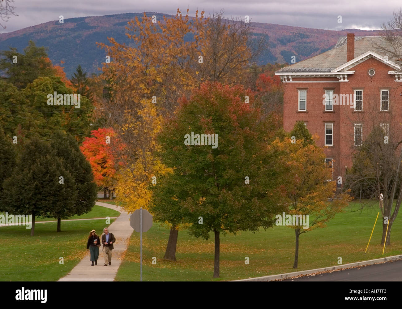 Middlebury College, Vermont campus in peak fall foliage Stock Photo Alamy
