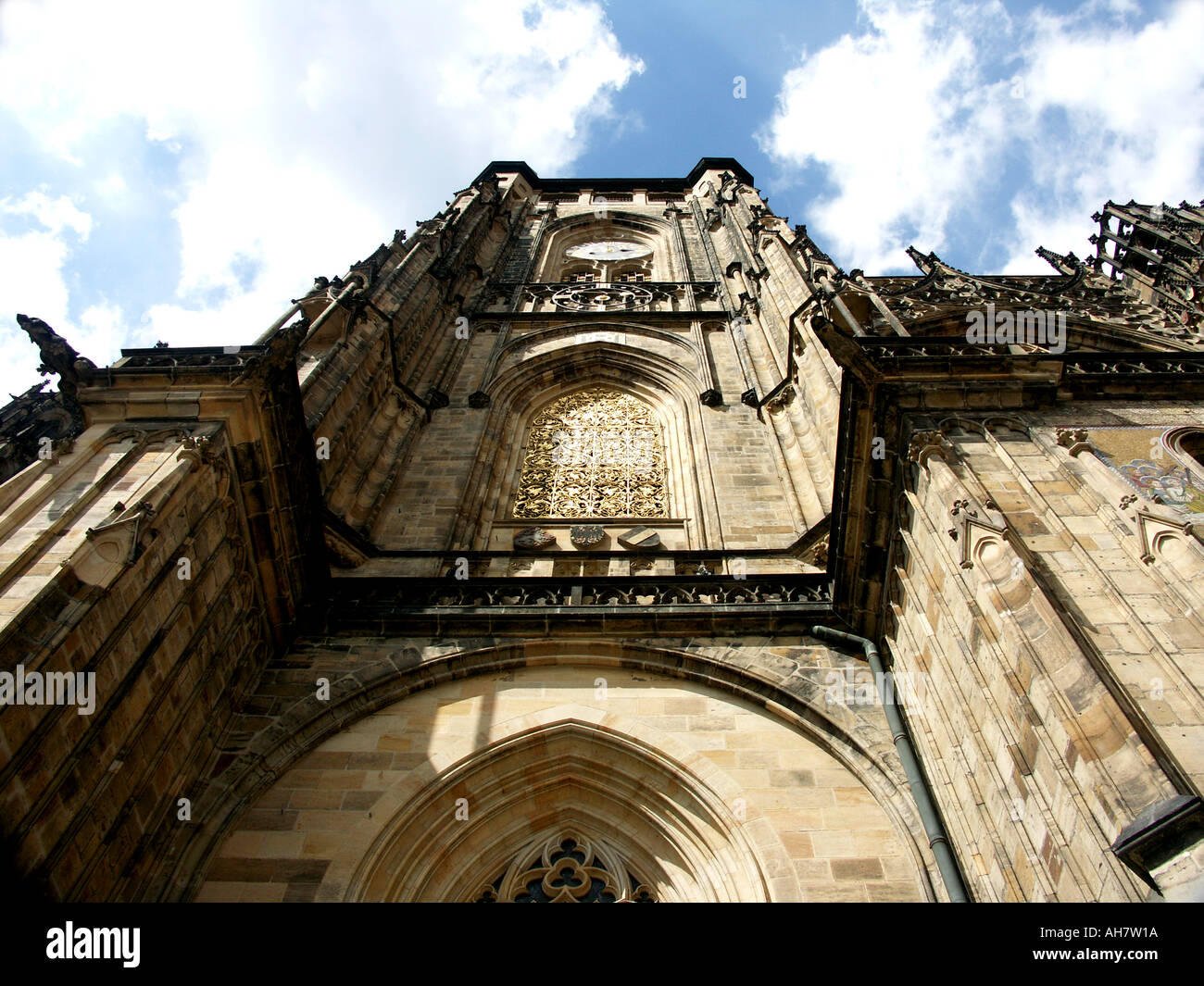 Czech Republic Prague Saint Vitus Cathedral Hradcany Castle Stock Photo