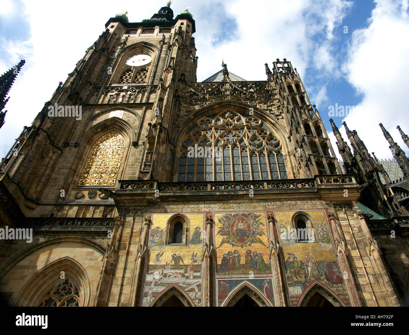 Czech Republic Prague Saint Vitus Cathedral Hradcany Castle Stock Photo