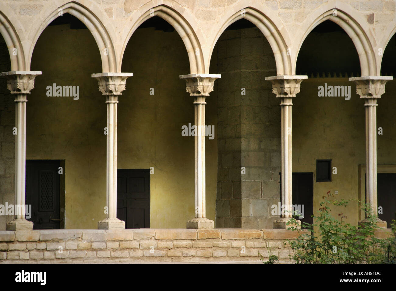 Barcelona Spain Cloister of Monastir de Santa Maria de Pedralbes Stock Photo