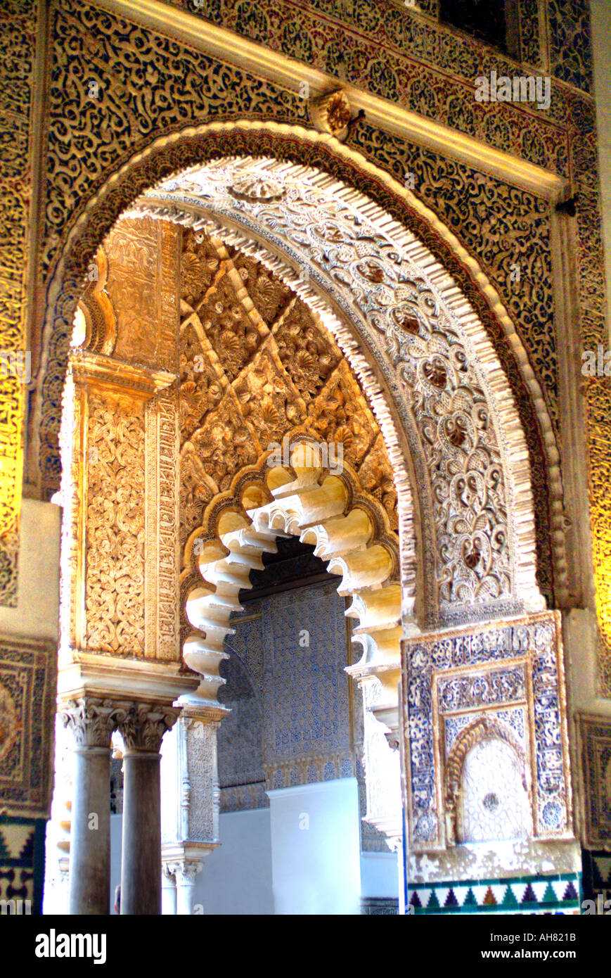 Real Alcazar Palace in Seville Spain Stock Photo