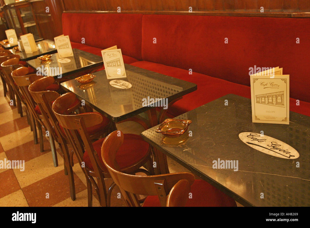 Madrid Spain Cafe Gijon Stock Photo
