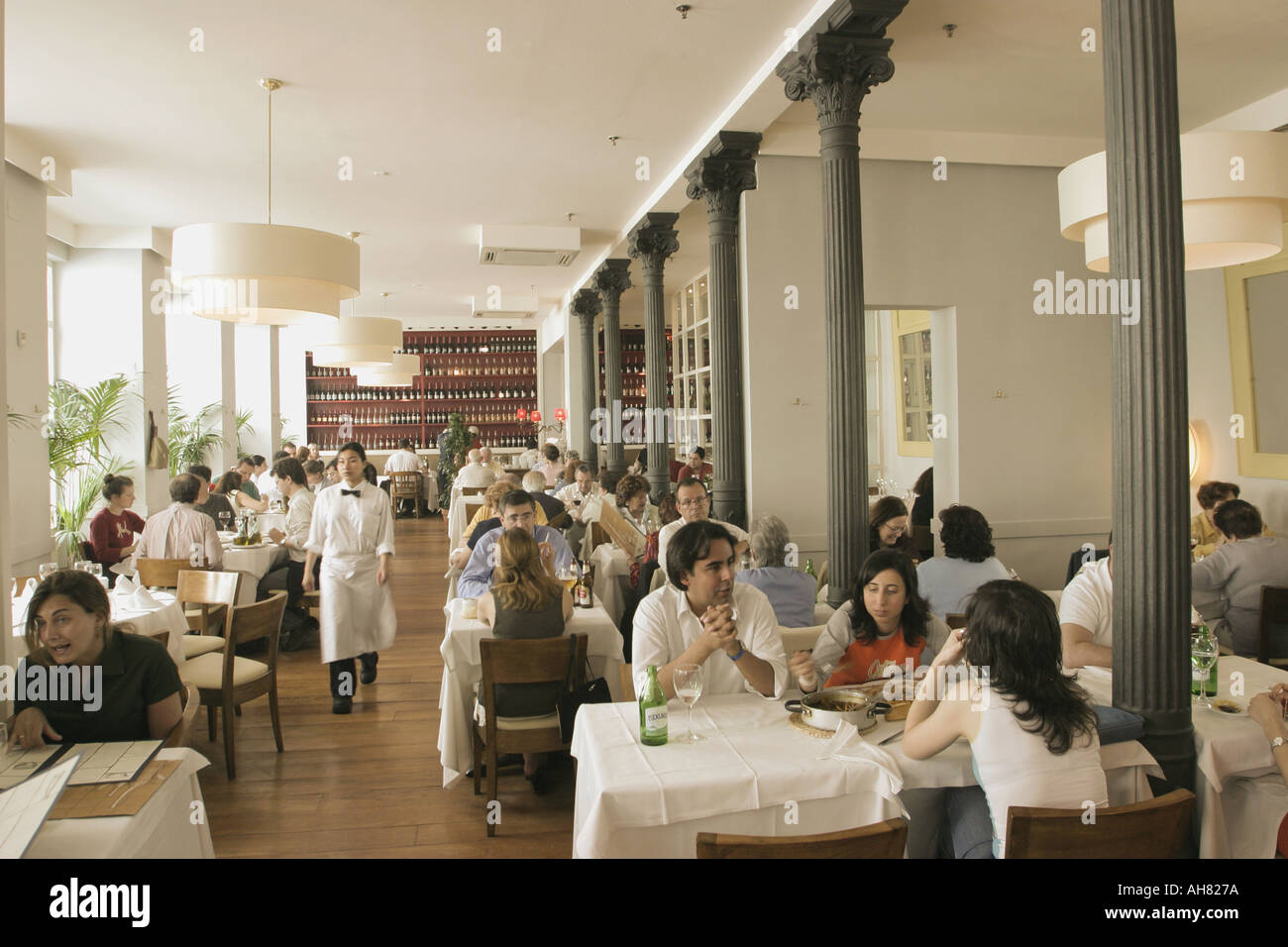 Madrid Spain Restaurant La Finca de Susana in Calle Arlaban Stock Photo