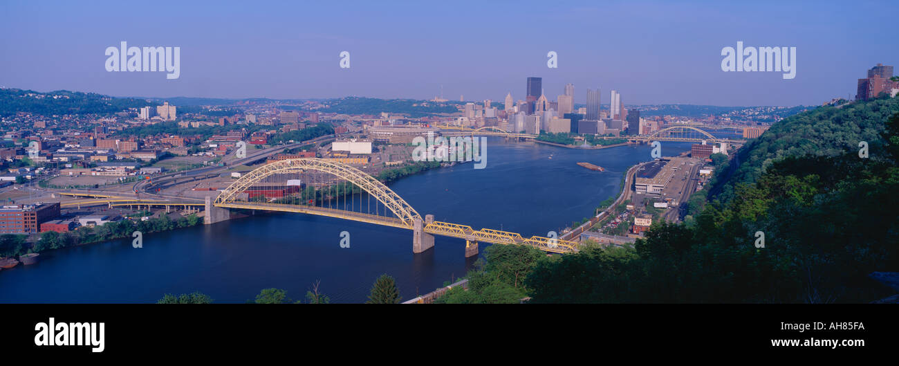 West End Bridge at the Three Rivers in Pittsburgh Stock Photo Alamy
