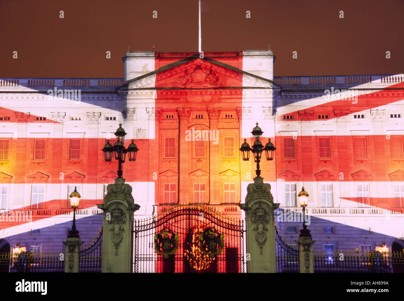 Buckingham Palace Christmas illuminations - London Stock Photo