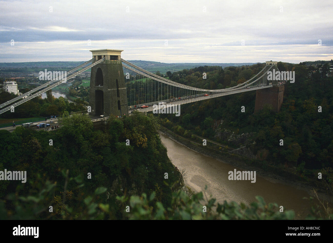 Clifton Suspension Bridge over the River Avon Bristol designed by Brunel opened 5 years after his death in 1864 Stock Photo