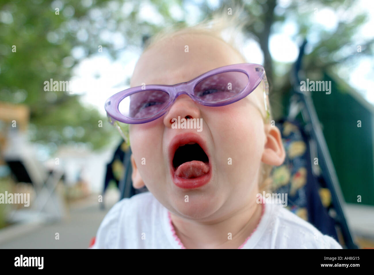 Girl Child Kid Face Close Up Daughter Sunglasses Purple Glasses