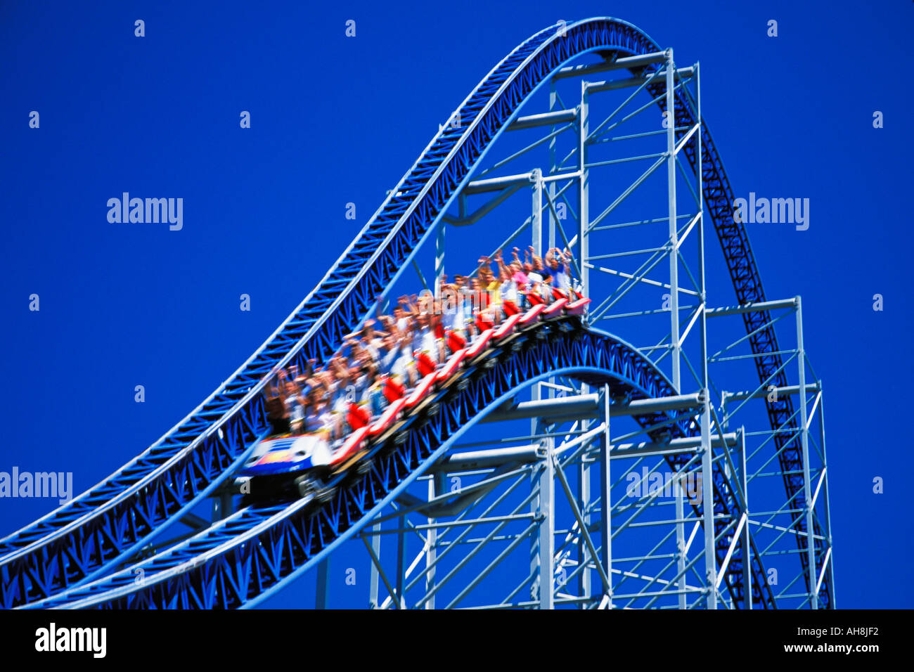 Roller Coaster at Cedar Point Ohio Stock Photo Alamy