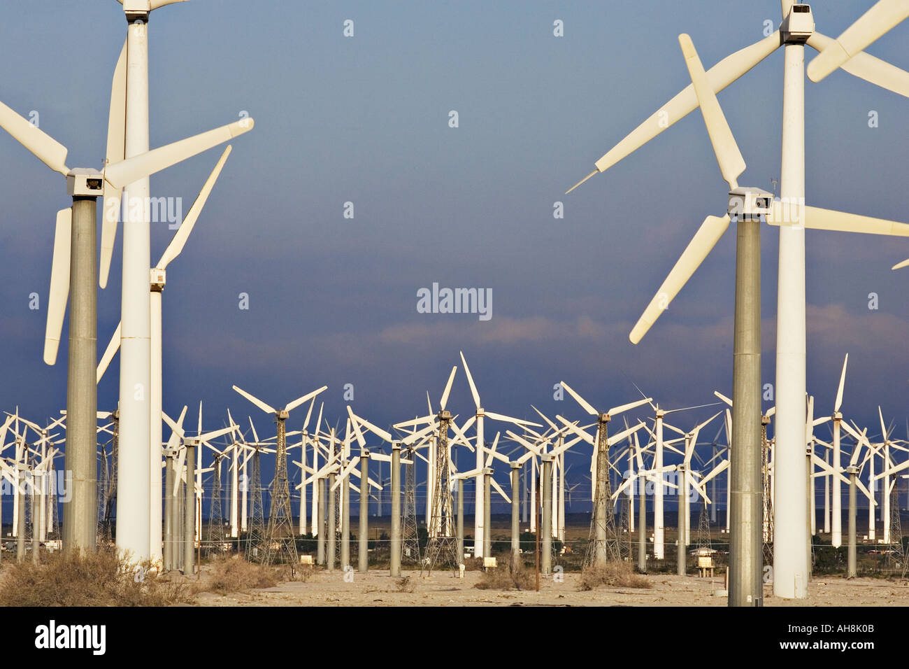 Wind Turbines generating energy located at San Pass north of