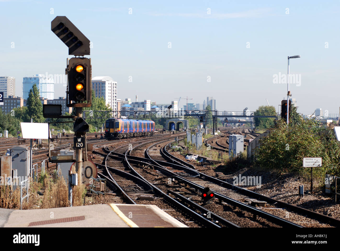 Railway at Clapham Junction, London, England, UK Stock Photo Alamy