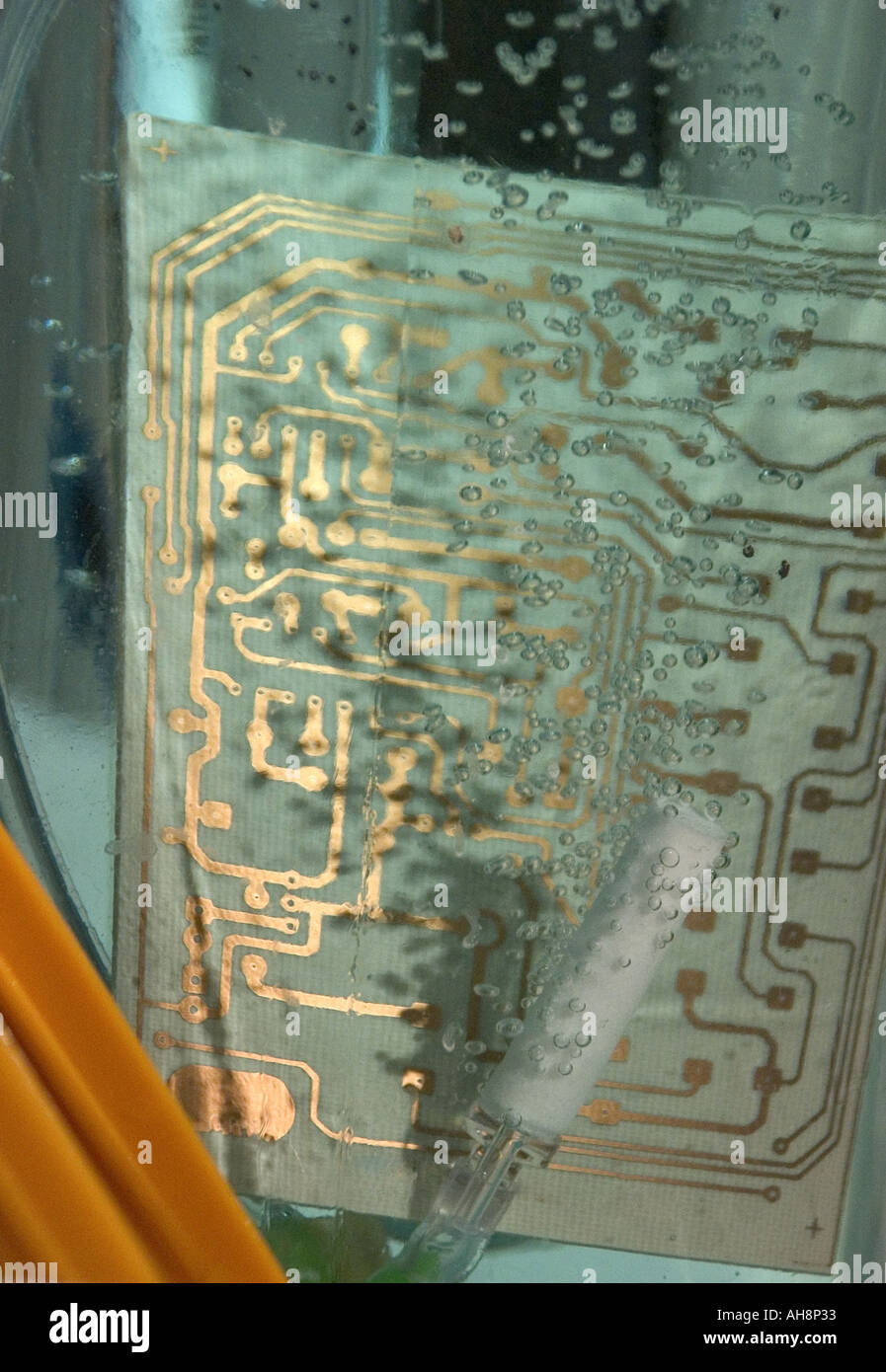 Acid Etching Circuit Board Development Stock Photo Alamy