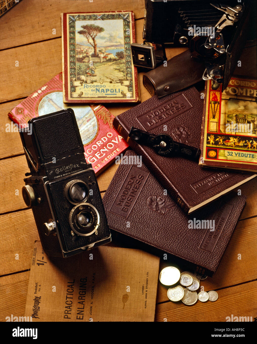 AAD71572 Rolleiflex Camera First TLR Evolution of Photography Stock Photo
