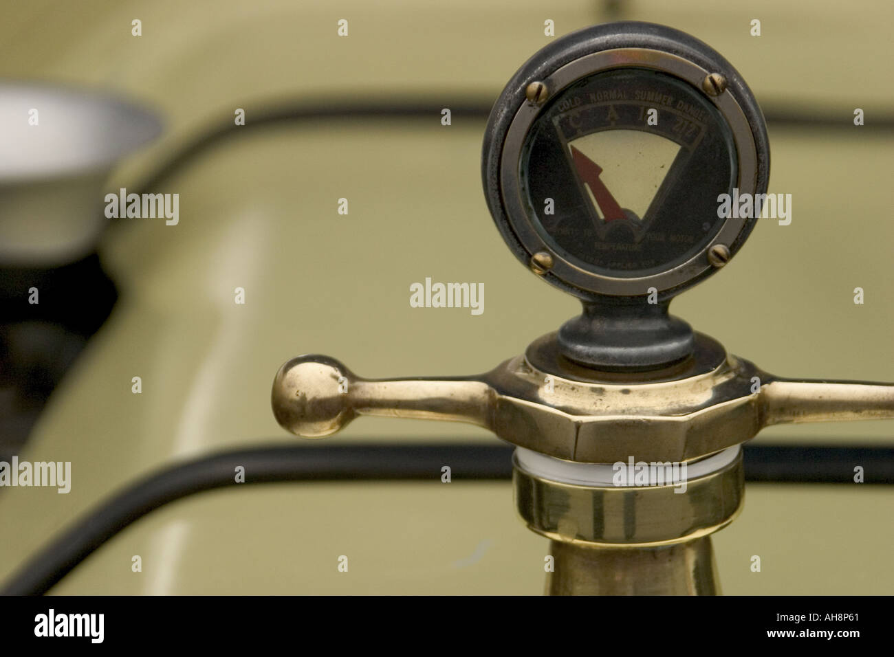 Temperature Guage on Historic Racing Car Stock Photo - Alamy