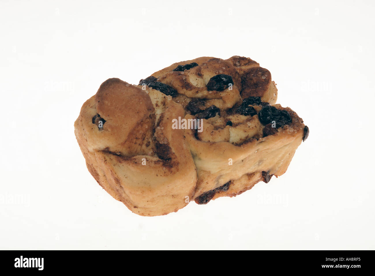 AAD71643 Cinnamon raisin bun tea bread as in bun and sweetened buns to be eaten with tea Stock Photo