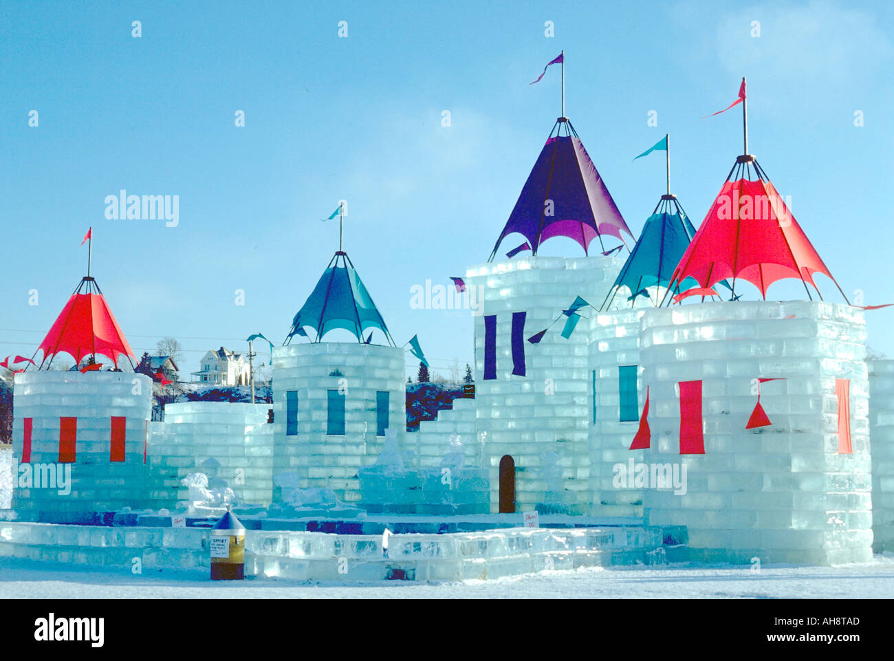 St Paul Minnesota MN USA Ice Castle Winter Carnival Stock Photo