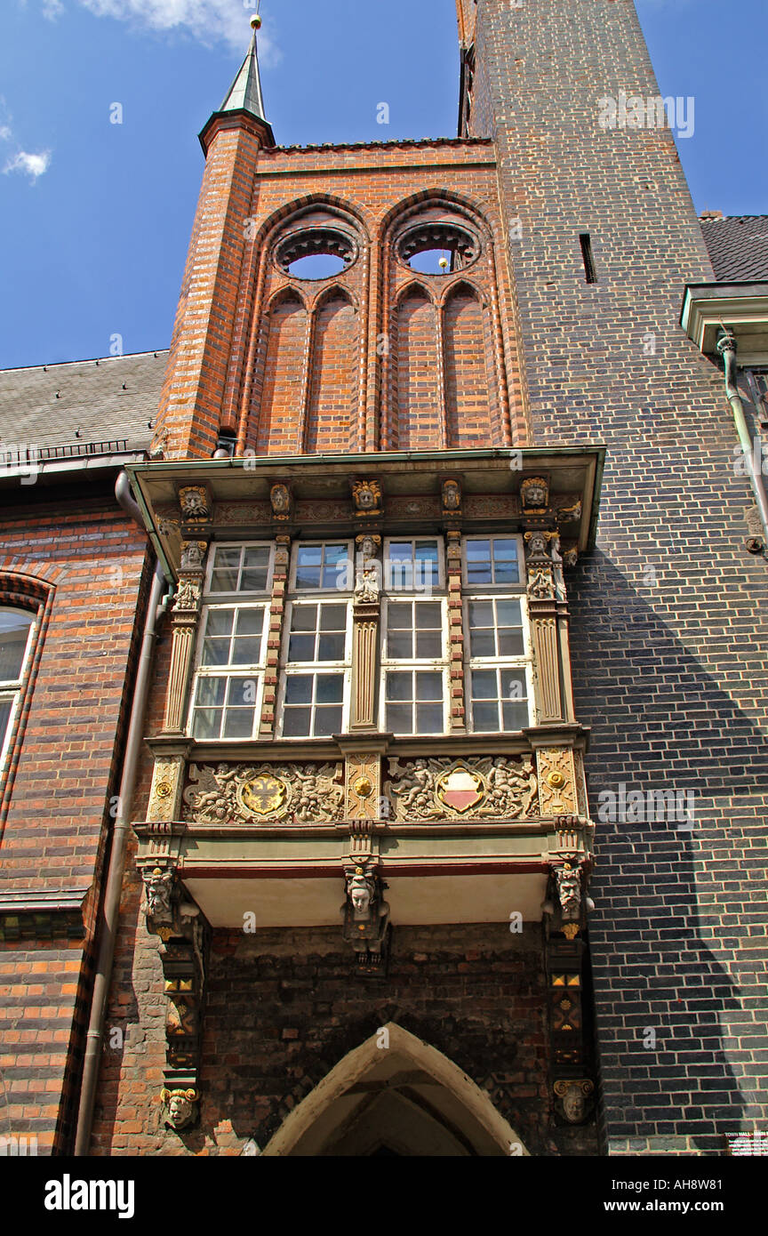 Detail townhall Luebeck Stock Photo